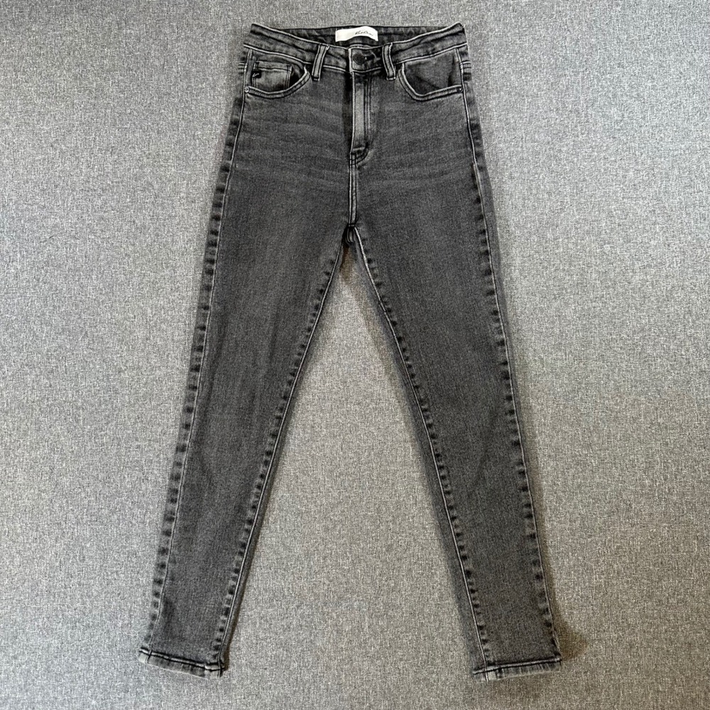 KanCan Jeans Women 7/27 KC7342LG Washed Black High Rise Skinny Stretch